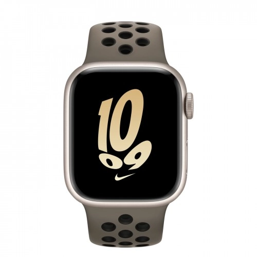 Apple Watch Series 8 41 Starlight Aluminium Case with Olive Grey Black NIKE Sport Band S M 32 890